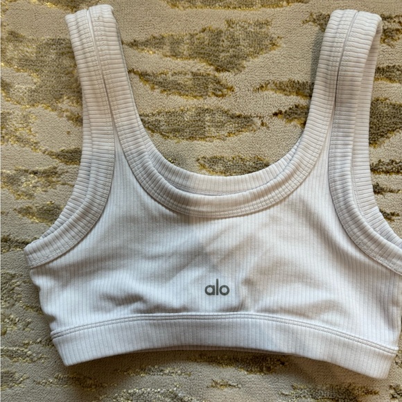 ALO Yoga White Sports Bra Intimates & Sleepwear - Picture 2 of 3